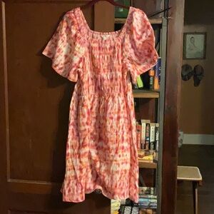 Terra & Sky Pink and Orange Casual Dress